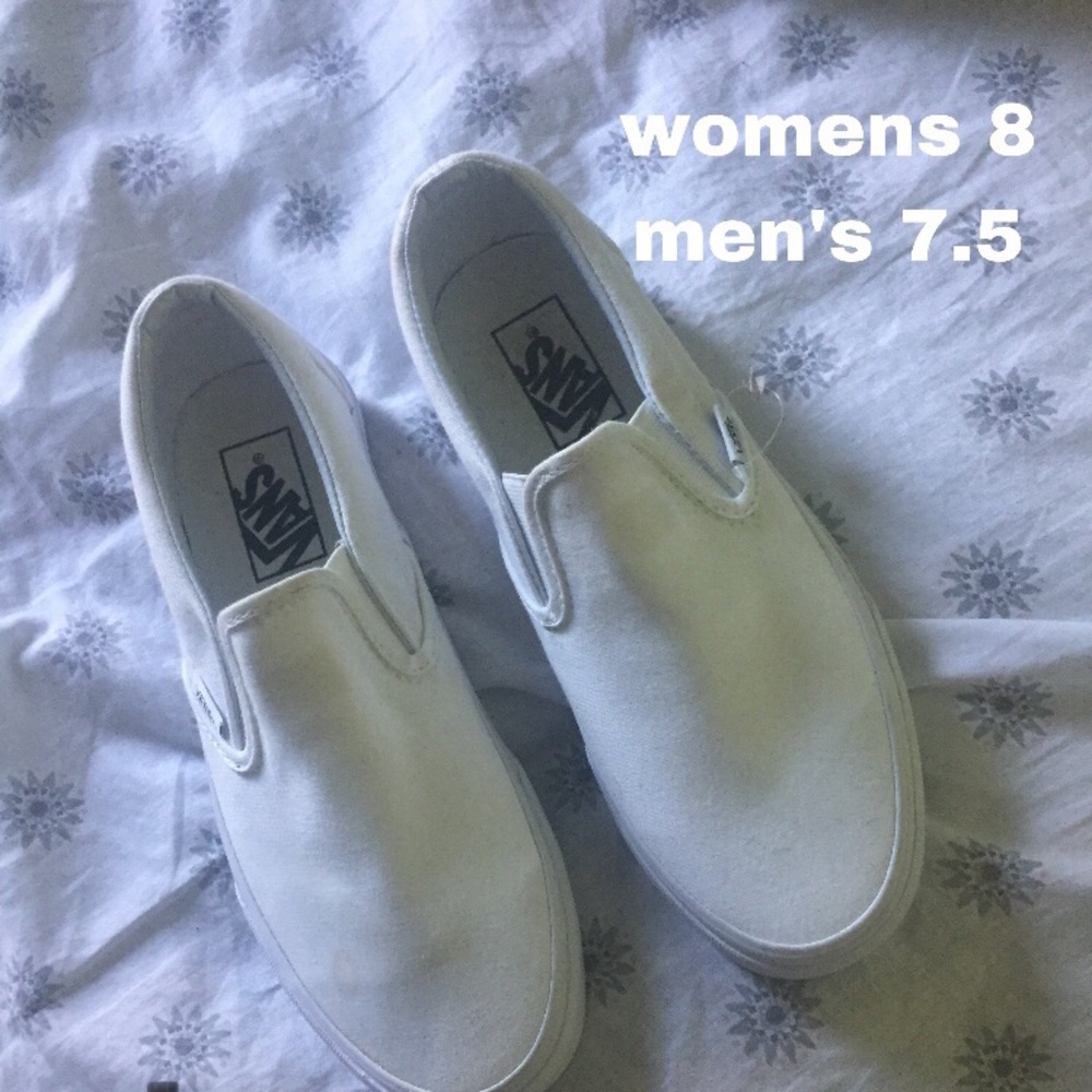 white slide in vans